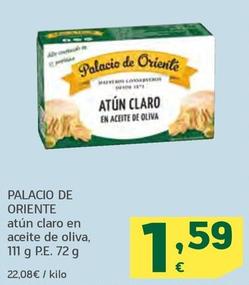 Oferta de Palacio De Oriente - Atún Claro En Aceite De Oliva por 1,59€ en HiperDino