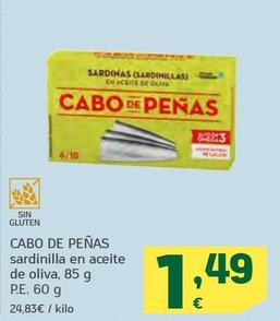 Oferta de Cabo De Peñas - Sardinilla En Aceite De Oliva por 1,49€ en HiperDino