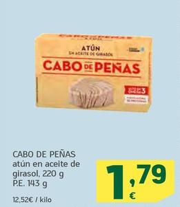 Oferta de Cabo De Peñas - Atún En Aceite De Girasol por 1,79€ en HiperDino