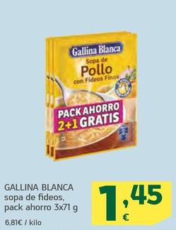 Oferta de Gallina Blanca - Sopa De Fideos, Pack Ahorro por 1,45€ en HiperDino