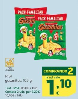 Oferta de Risi - Gusanitos por 1,25€ en HiperDino