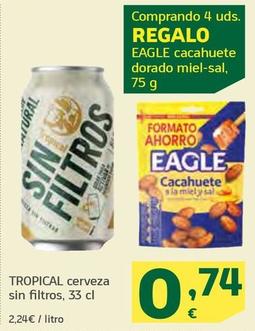 Oferta de Tropical - Cerveza Sin Filtros por 0,74€ en HiperDino
