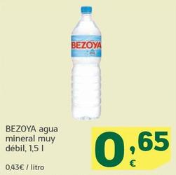 Oferta de Bezoya - Agua Mineral Muy Débil por 0,65€ en HiperDino