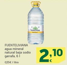 Oferta de Fuenteliviana - Agua Mineral Natural Baja Sodio Garrafa por 2,1€ en HiperDino