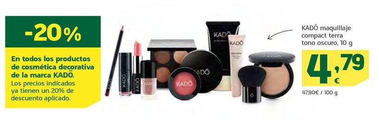 Oferta de Kado - Maquillaje Compact Terra Tono Oscuro por 4,79€ en HiperDino
