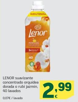 Oferta de Lenor - Suavizante Concentrado Orquídea Dorada O Rubí Jazmín por 2,99€ en HiperDino