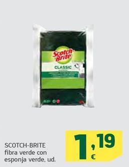 Oferta de Scotch-brite - Fibra Verde Con Esponja Verde por 1,19€ en HiperDino