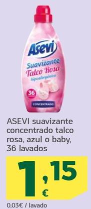 Oferta de Asevi - Suavizante Concentrado Talco Rosa por 1,15€ en HiperDino