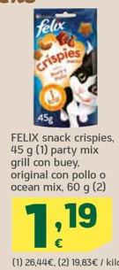Oferta de Felix - Snack Crispies por 1,19€ en HiperDino