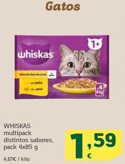 Oferta de Whiskas - Multipack Distintos Sabores por 1,59€ en HiperDino