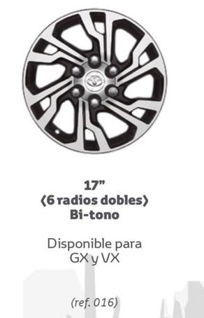 Oferta de Juego De Llantas (6 Radios Dobles) Bi-tono en Toyota