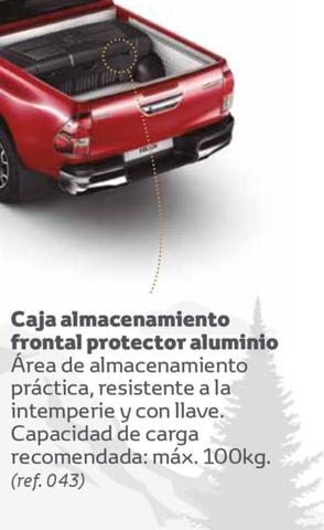 Oferta de Caja Almacenamiento Frontal Protector Aluminio en Toyota