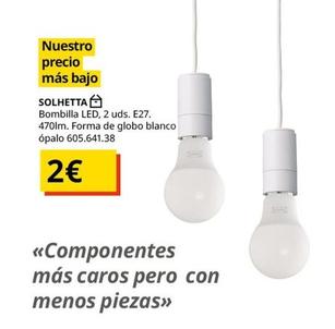 Oferta de Ikea - Bombilla Led, 2 Uds por 2€ en IKEA