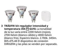 Oferta de Ikea - Kit Regulador Intensidad Y Temperatura por 35€ en IKEA