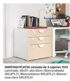 Oferta de Ikea - Cómoda De 3 Cajones por 151€ en IKEA