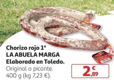 Oferta de La Abuela Marga - Chorizo Rojo Elaborado En Toledo por 2,89€ en Alcampo
