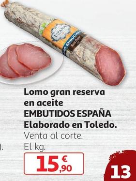 Oferta de Embutidos España - Lomo Gran Reserva En Aceite por 15,9€ en Alcampo