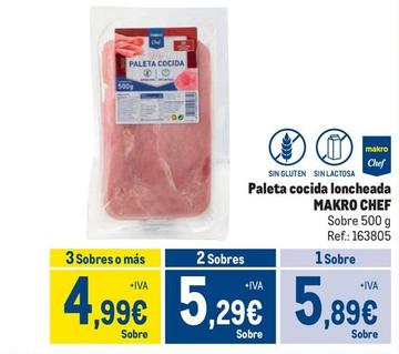 Oferta de Makro - Paleta Cocida Loncheada por 5,89€ en Makro