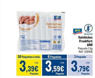Oferta de Aro - Salchichas Frankfurt por 3,79€ en Makro