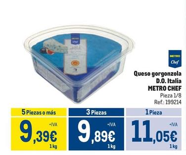 Oferta de Metro Chef - Queso Gorgonzola D.O. Italia por 11,05€ en Makro