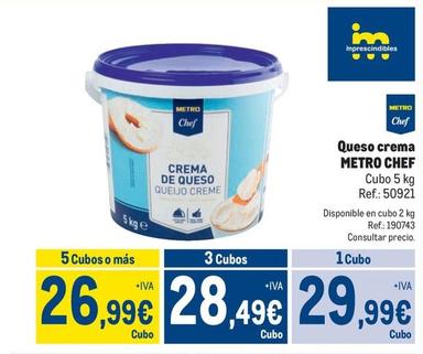 Oferta de Metro Chef - Queso Crema  por 29,99€ en Makro