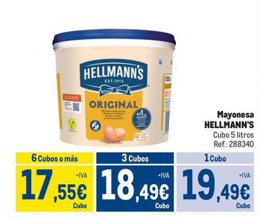 Oferta de Hellmann's - Mayonesa por 19,49€ en Makro