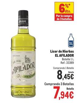 Oferta de El Afilador - Licor De Hierbas por 8,45€ en Makro