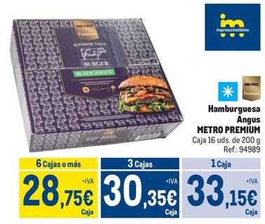 Oferta de Metro Premium - Hamburguesa Angus por 33,15€ en Makro