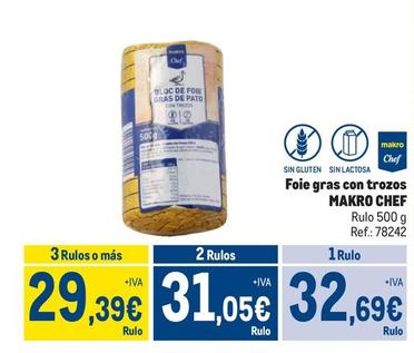 Oferta de Makro - Foie Gras Con Trozos por 32,69€ en Makro