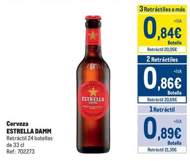 Oferta de Estrella Damm - Cerveza por 0,89€ en Makro