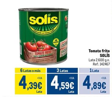 Oferta de Solis - Tomate Frito por 4,89€ en Makro