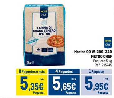 Oferta de Metro Chef - Harina 00 W-290-320 por 5,95€ en Makro