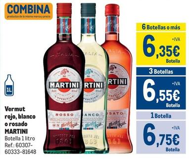 Oferta de Martini - Vermut Rojo, Blanco O Rosado por 6,75€ en Makro
