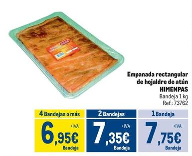 Oferta de Himenpas - Empanada Rectangular De Hojaldre De Atun por 7,75€ en Makro