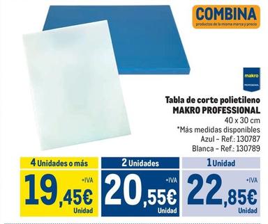 Oferta de Makro - Tabla De Corte Polietileno por 22,85€ en Makro