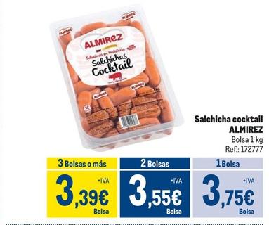 Oferta de Almirez - Salchicha Cocktail por 3,75€ en Makro