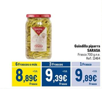 Oferta de Sarasa - Guindilla Piparra por 9,89€ en Makro
