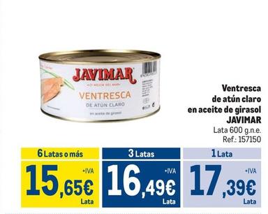 Oferta de Javimar - Ventresca De Atún Claro En Aceite De Girasol por 17,39€ en Makro