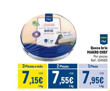 Oferta de Metro Chef - Queso Brie por 7,95€ en Makro