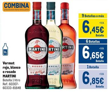 Oferta de Martini - Vermut Rojo, Blanco O Rosado por 6,85€ en Makro