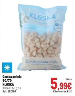 Oferta de  Kloska - Gamba Pelada 50/70 por 5,99€ en Makro