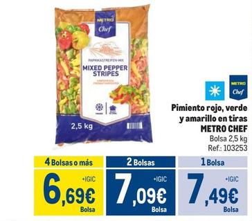 Oferta de Metro Chef - Pimiento Rojo por 7,49€ en Makro