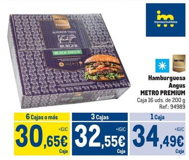 Oferta de Metro Premium - Hamburguesa Angus por 34,49€ en Makro