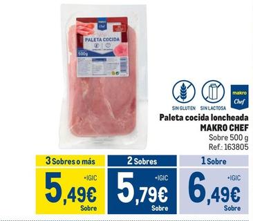 Oferta de Makro - Paleta Cocida Loncheada por 6,49€ en Makro