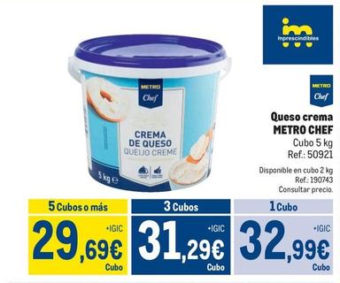 Oferta de Metro Chef - Queso Crema por 32,99€ en Makro