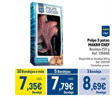 Oferta de Makro - Pulpo 3 Patas por 8,69€ en Makro