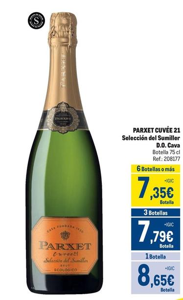 Oferta de Parxet - Cuvée 21 Selección Del Sumiller D.O. Cava por 8,65€ en Makro