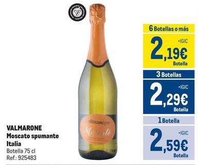 Oferta de Valmarone - Moscato Spumante Italia por 2,59€ en Makro