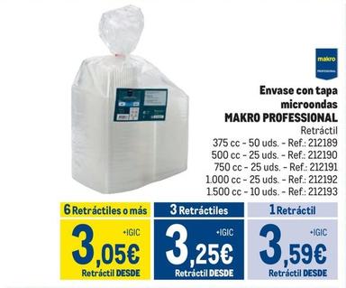 Oferta de Makro - Professional Envase Con Tapa Microondas por 3,59€ en Makro