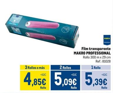 Oferta de Makro - Professional Film Transparente por 5,39€ en Makro